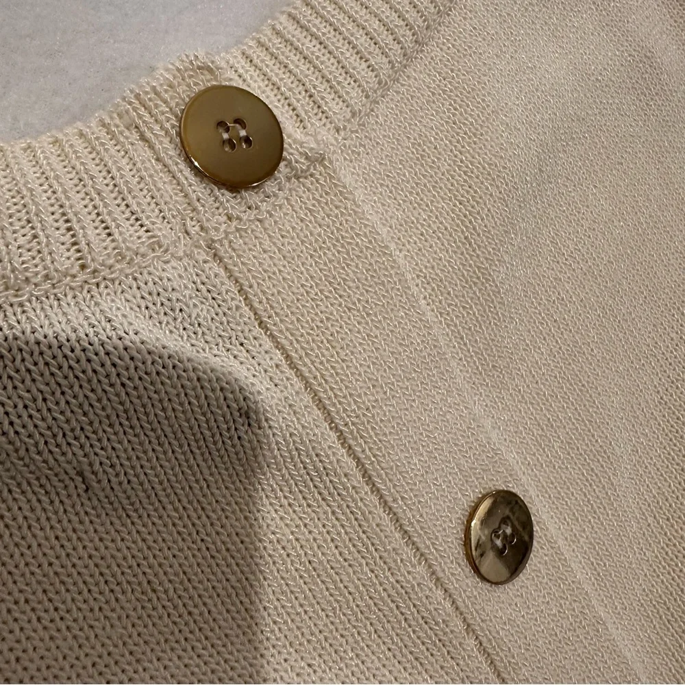 Massimo Dutti Italian‎ Made Cotton Ivory Oversized Sweater Women’s Size XS